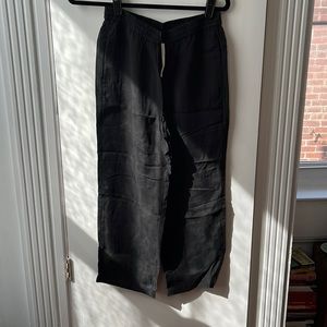 JCrew black cropped Cupro travel pants